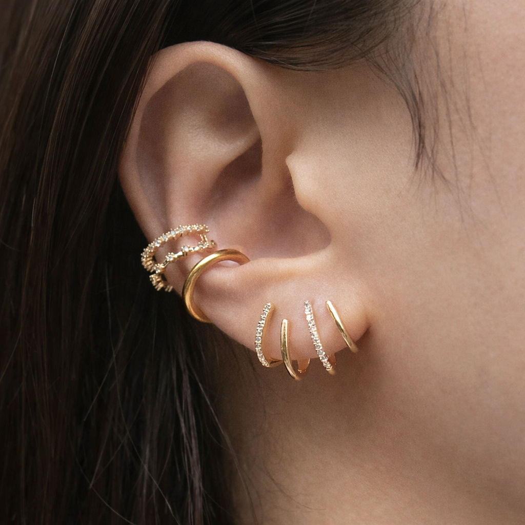 Amélie | earcuff oorbellen met sprankelende details