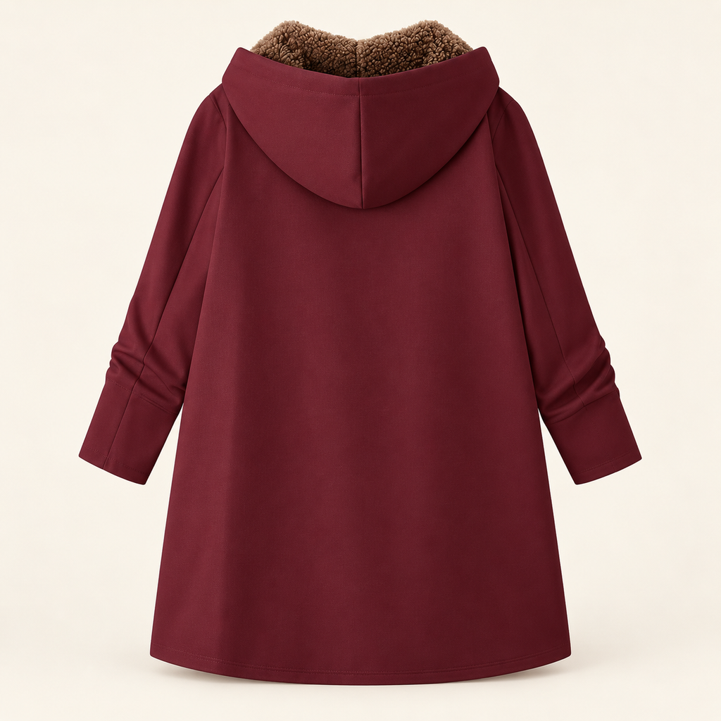 Lyra – Cozy Sherpa-Lined Hooded Coat