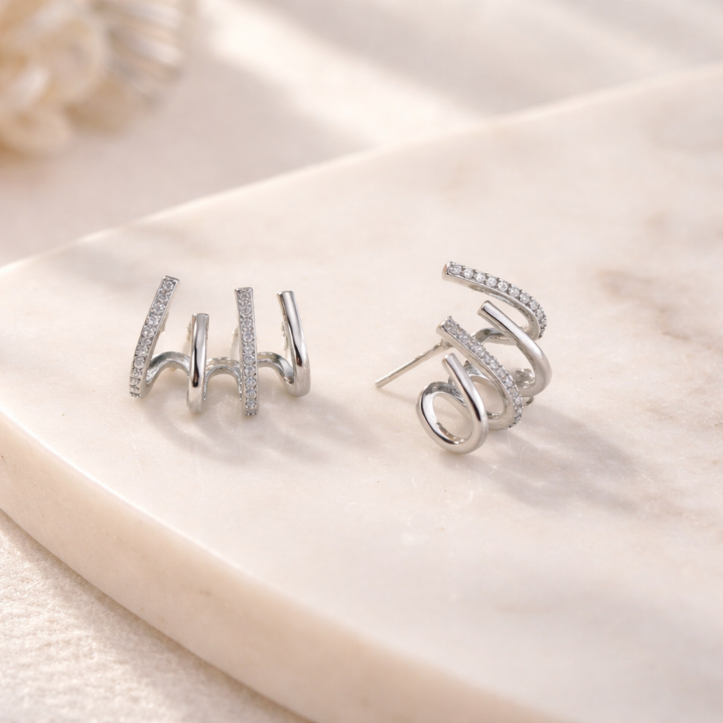 Amélie | earcuff oorbellen met sprankelende details