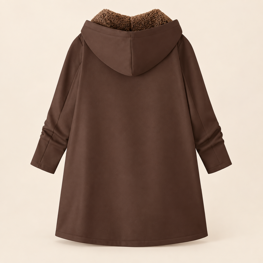 Lyra – Cozy Sherpa-Lined Hooded Coat