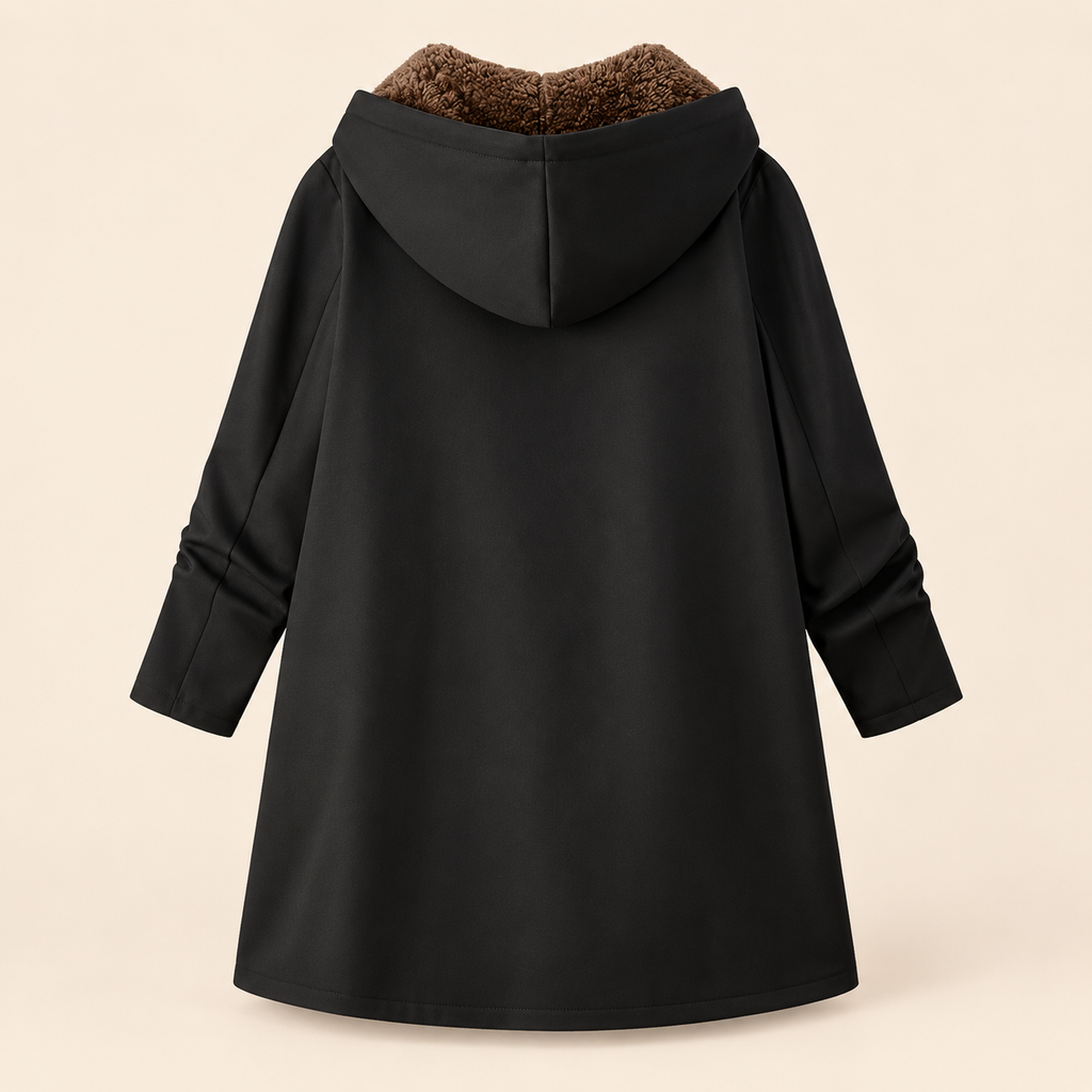Lyra – Cozy Sherpa-Lined Hooded Coat