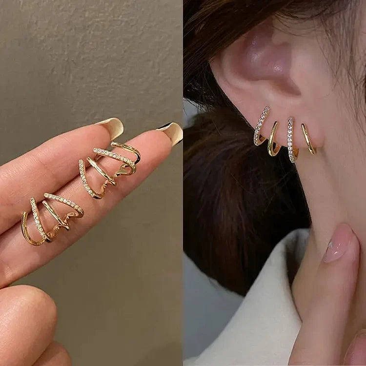 Amélie | earcuff oorbellen met sprankelende details