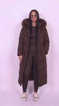 Fur Hooded Longline Coat
